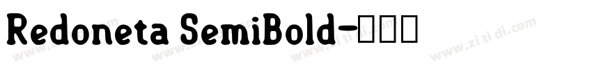 Redoneta SemiBold字体转换